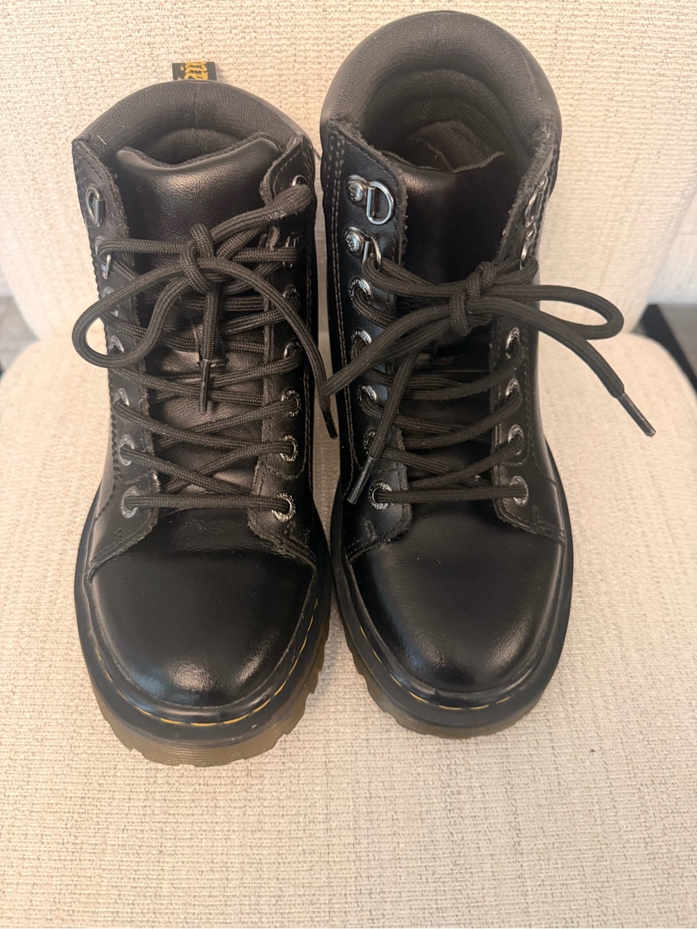 Dr. Martens Black Leather Lace-Up Ankle Boots
